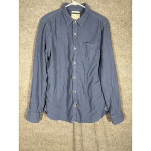 Fat Face Mens Regular Fit Cotton Button Down Shirt Blue L